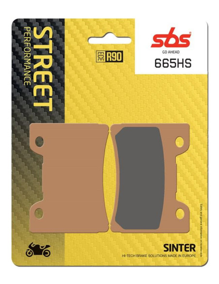 Plaquettes de frein SBS 665 HS Evo Sinter