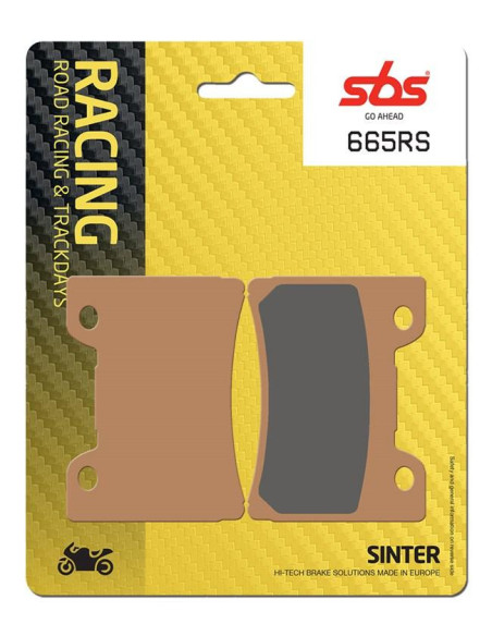 Plaquettes de frein SBS 665 RS métal fritté