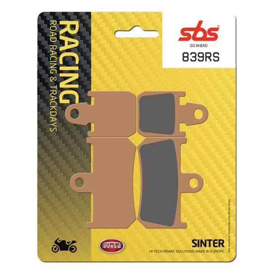 Plaquettes de frein SBS 839 RS métal fritté