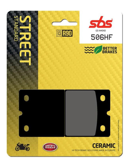 Plaquettes de frein SBS 506 HF Céramique