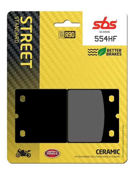Plaquettes de frein SBS 554 HF Céramique