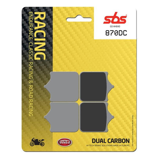 Plaquettes de frein SBS 870 DC Dual Carbone