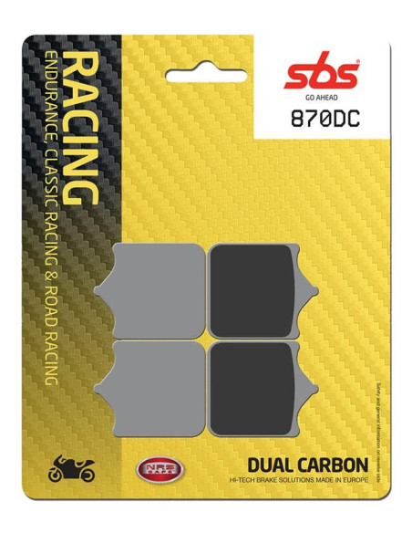 Plaquettes de frein SBS 870 DC Dual Carbone