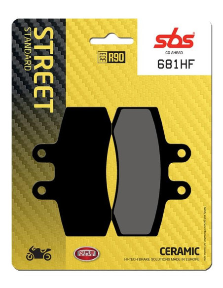 Plaquettes de frein SBS 681 HF Céramique