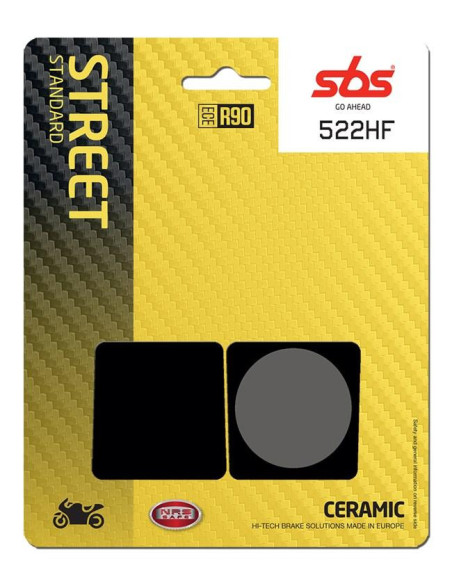 Plaquettes de frein SBS 522 HF Céramique