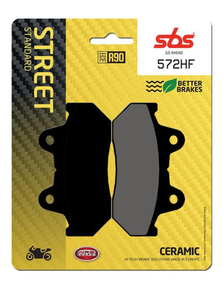 Plaquettes de frein SBS 572 HF Céramique