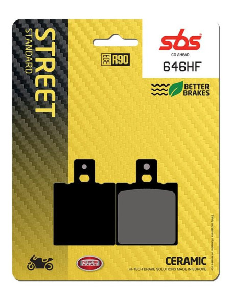 Plaquettes de frein SBS 646 HF Céramique