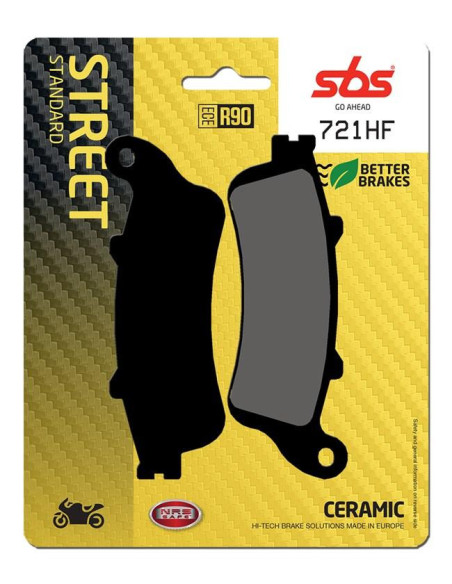 Plaquettes de frein SBS 721 HF Céramique