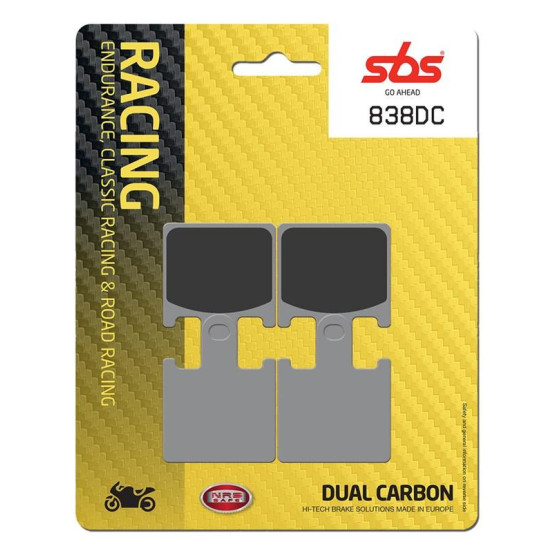 Plaquettes de frein SBS 838 DC Dual Carbone