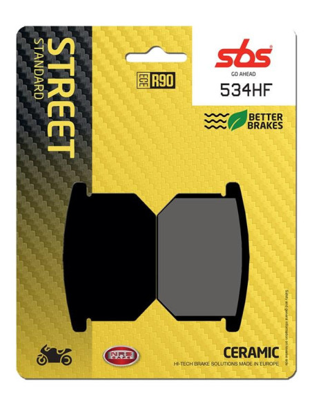 Plaquettes de frein SBS 534 HF Céramique