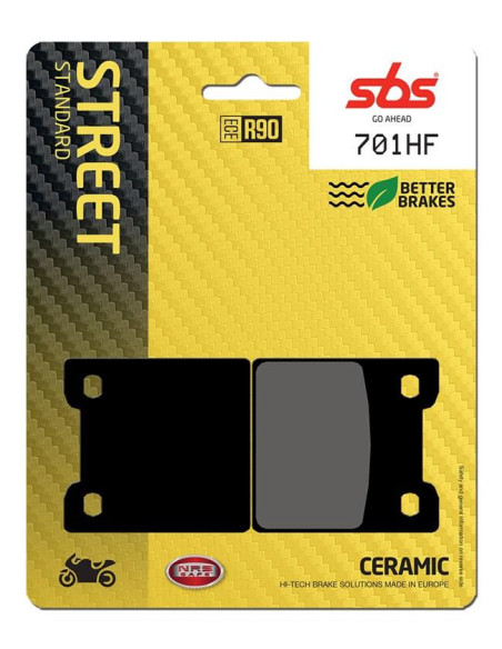Plaquettes de frein SBS 701 HF Céramique