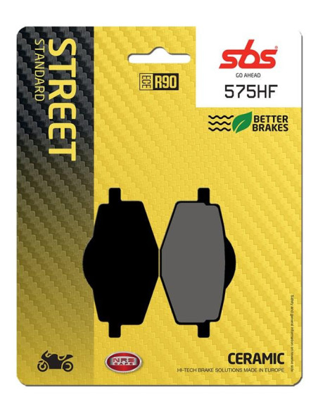 Plaquettes de frein SBS 575 HF Céramique