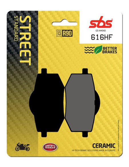 Plaquettes de frein SBS 616 HF Céramique