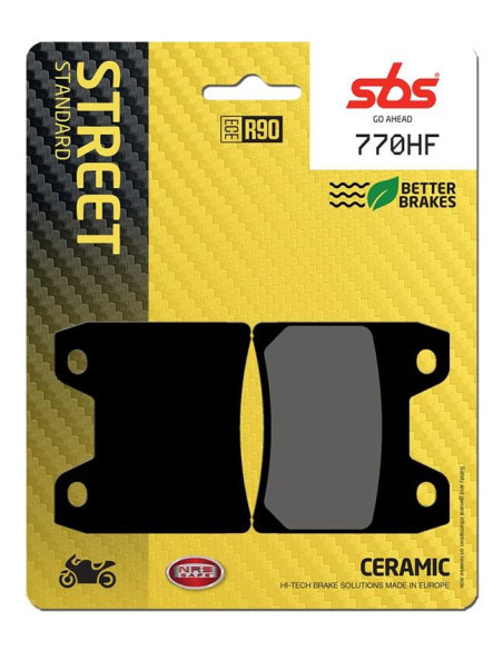 Plaquettes de frein SBS 770 HF Céramique