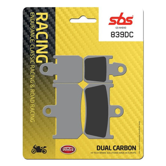 Plaquettes de frein SBS 839 DC Dual Carbone