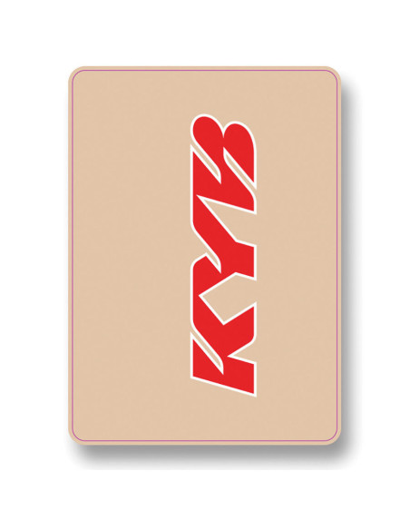 Autocollants / Stickers de fourche KYB Rouge