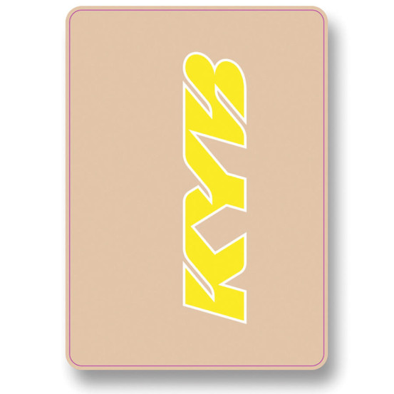 Autocollants / Stickers de fourche KYB Jaune