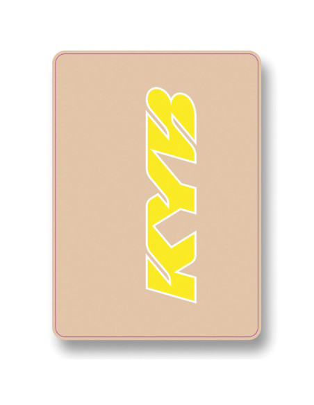 Autocollants / Stickers de fourche KYB Jaune