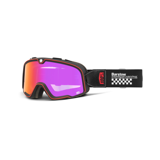 Masque cross 100% Barstow Erban - Ecran iridium Rouge foncé