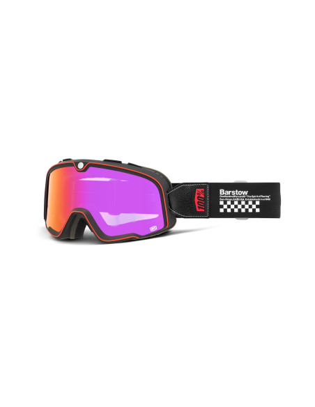 Masque cross 100% Barstow Erban - Ecran iridium Rouge foncé