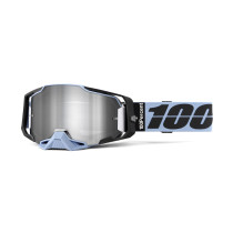 Masque cross 100% Armega Petros - Ecran iridium Argent