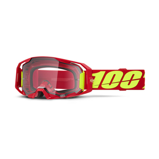 Masque cross 100% Armatic Rouge - Ecran Clair