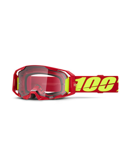 Masque cross 100% Armatic Rouge - Ecran Clair