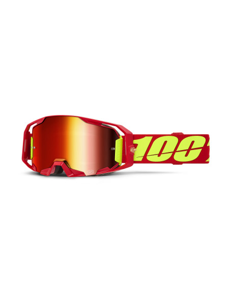 Masque cross 100% Armatic Rouge - Ecran iridium Rouge