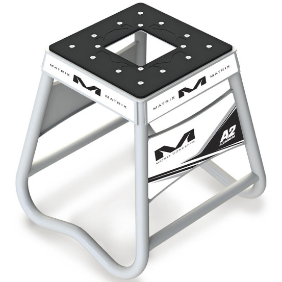 Trepied moto A2 Matrix Aluminium - Blanc
