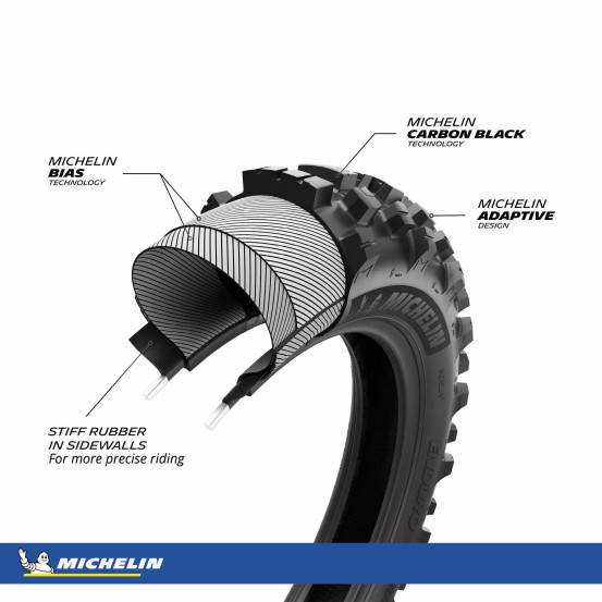 Pneu avant enduro FIM MICHELIN Enduro Medium 2 - 90/90-21 M/C 54R TT