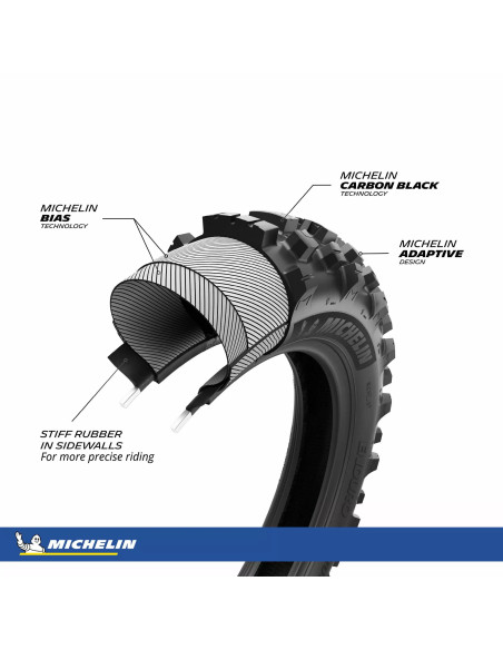 Pneu avant enduro FIM MICHELIN Enduro Medium 2 - 90/100-21 M/C 57R TT