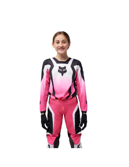 Maillot cross enfant Fox 2025 180 Lean - Noir Rose