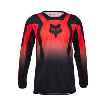 Maillot cross enfant Fox 2025 180 Lean - Rouge Fluo
