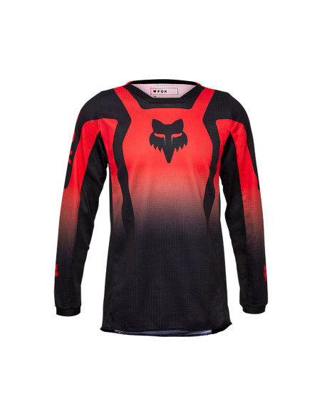 Maillot cross enfant Fox 2025 180 Lean - Rouge Fluo