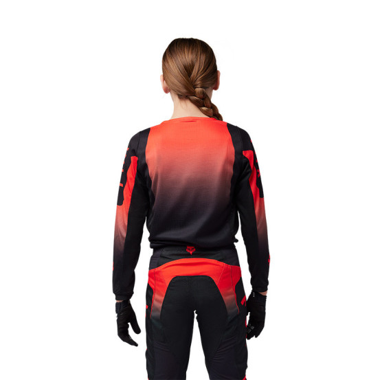 Maillot cross enfant Fox 2025 180 Lean - Rouge Fluo