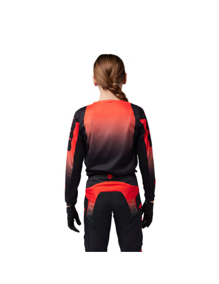 Maillot cross enfant Fox 2025 180 Lean - Rouge Fluo