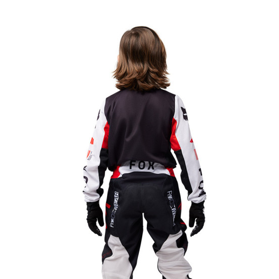 Maillot cross enfant Fox 2025 180 Race Spec - Rouge Fluo