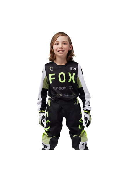 Maillot cross enfant Fox 2025 180 Race Spec - Vert pâle