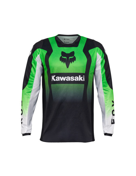 Maillot cross Fox 2025 180 Kawasaki - Vert Fluo