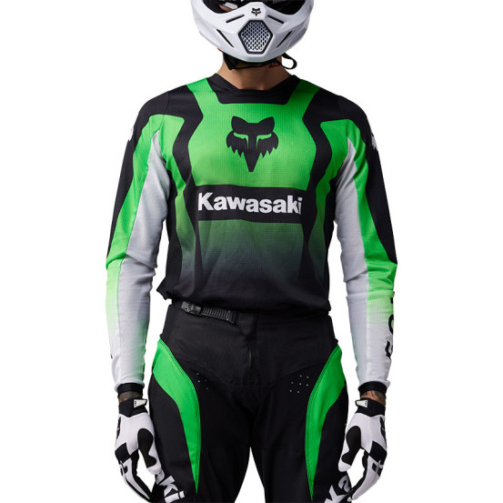 Maillot cross Fox 2025 180 Kawasaki - Vert Fluo