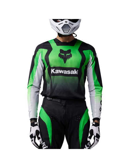 Maillot cross Fox 2025 180 Kawasaki - Vert Fluo