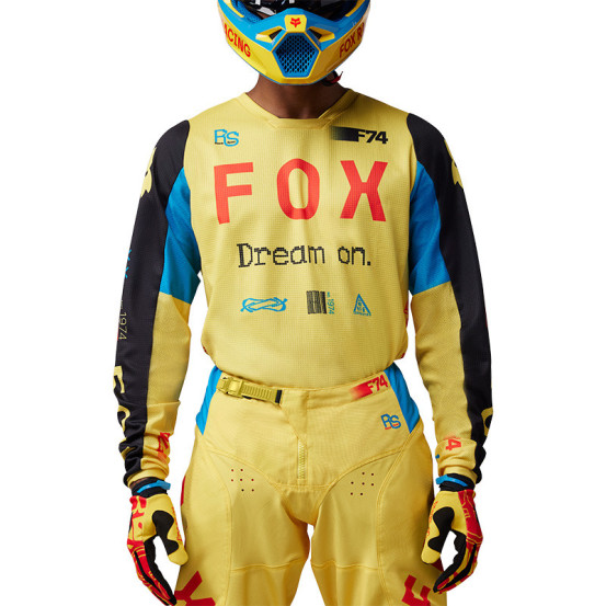 Maillot cross Fox 2025 180 Race Spec - Jaune pâle