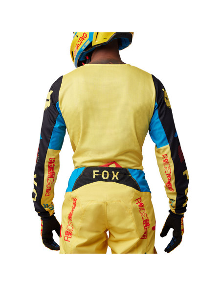 Maillot cross Fox 2025 180 Race Spec - Jaune pâle