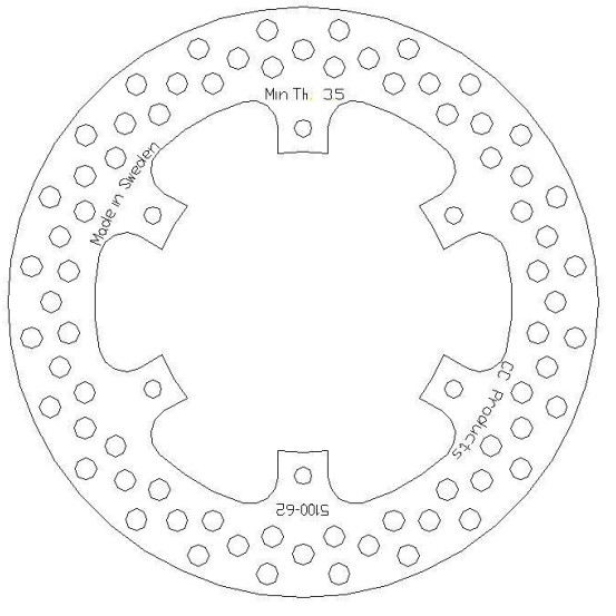 Disque de frein CC PRODUCTS Arriere HUSABERG 1993-1999