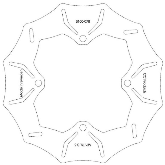 Disque de frein CC PRODUCTS Arriere Husqvarna 2005-2013