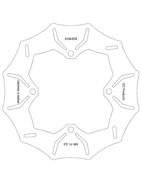 Disque de frein CC PRODUCTS Arriere Husqvarna 2005-2013