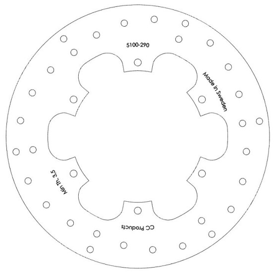 Disque de frein CC PRODUCTS Avant 240 mm HUSQVARNA CR-WR 1987-1991