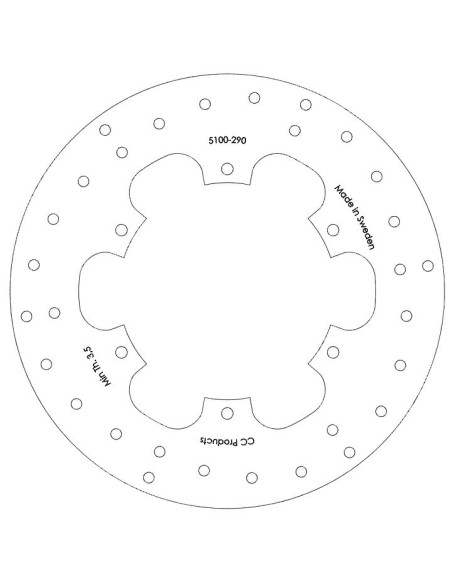 Disque de frein CC PRODUCTS Avant 240 mm HUSQVARNA CR-WR 1987-1991