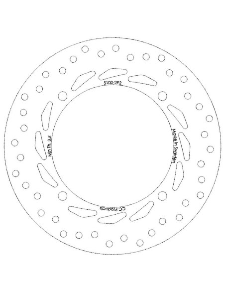 Disque de frein CC PRODUCTS Arrière Honda NX Dominator 1993-2002
