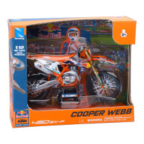 Moto miniature KTM 450 SX-F Red Bull C. WEBB NEWRAY - Echelle 1/12° 2
